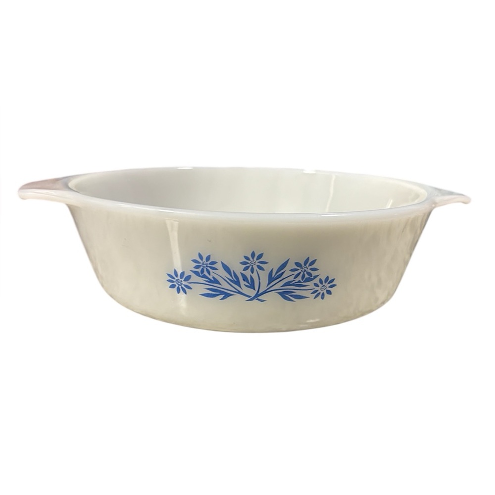 Anchor Hocking “spring Blossom” Classic White and Blue Floral Baking Dish